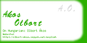 akos olbort business card